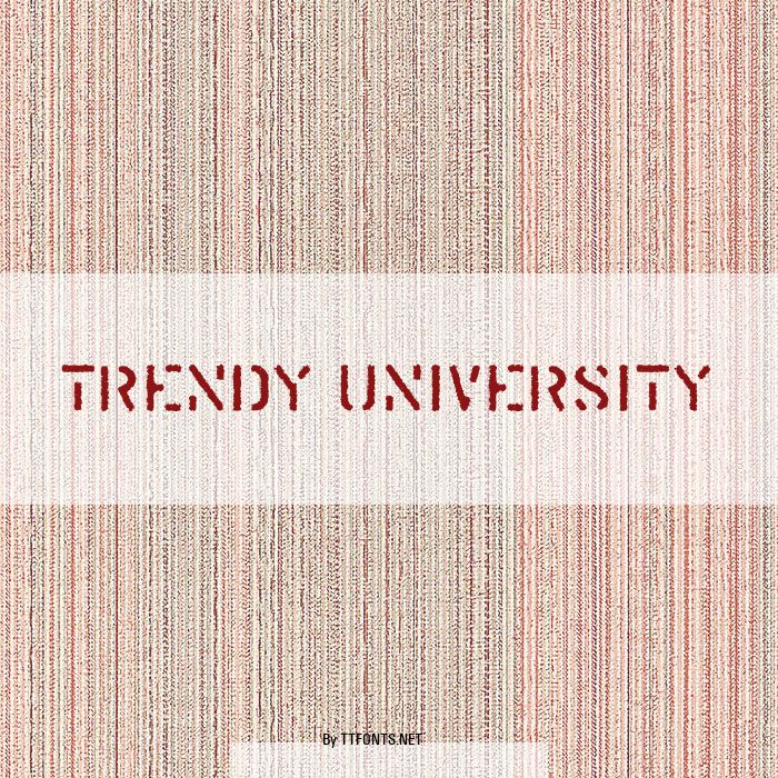 Trendy University example